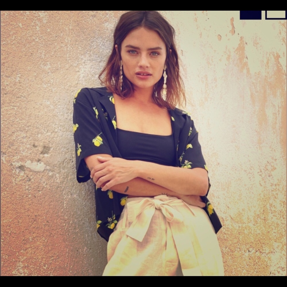 Rails Maui- silk lemon top. XS